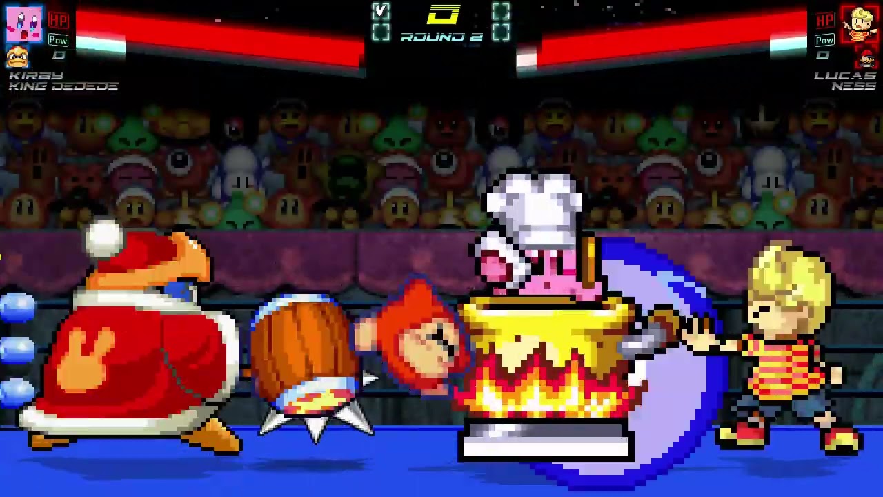 Mugen Battle - Kirby (Me) and King Dedede VS Lucas and Ness