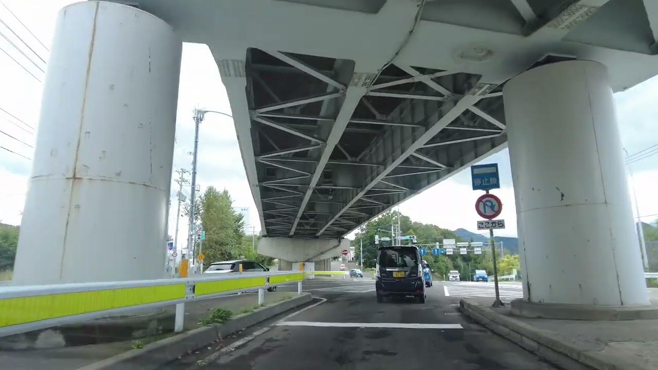 [4K][車載]豊平区平岸→小金湯温泉 北海道札幌市 / 平岸通 真駒内通 石山通(国道230号)