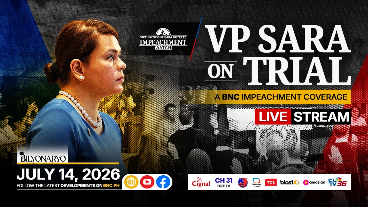 LIVE: VP Sara Duterte Impeachment Trial | Day 5 | July 14, 2026