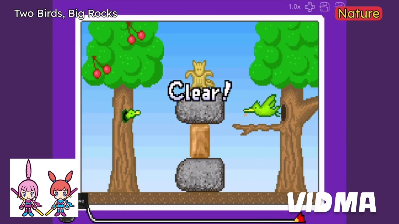WarioWare, Inc. - Kat & Ana's Nature Games - Two Birds, Big Rocks