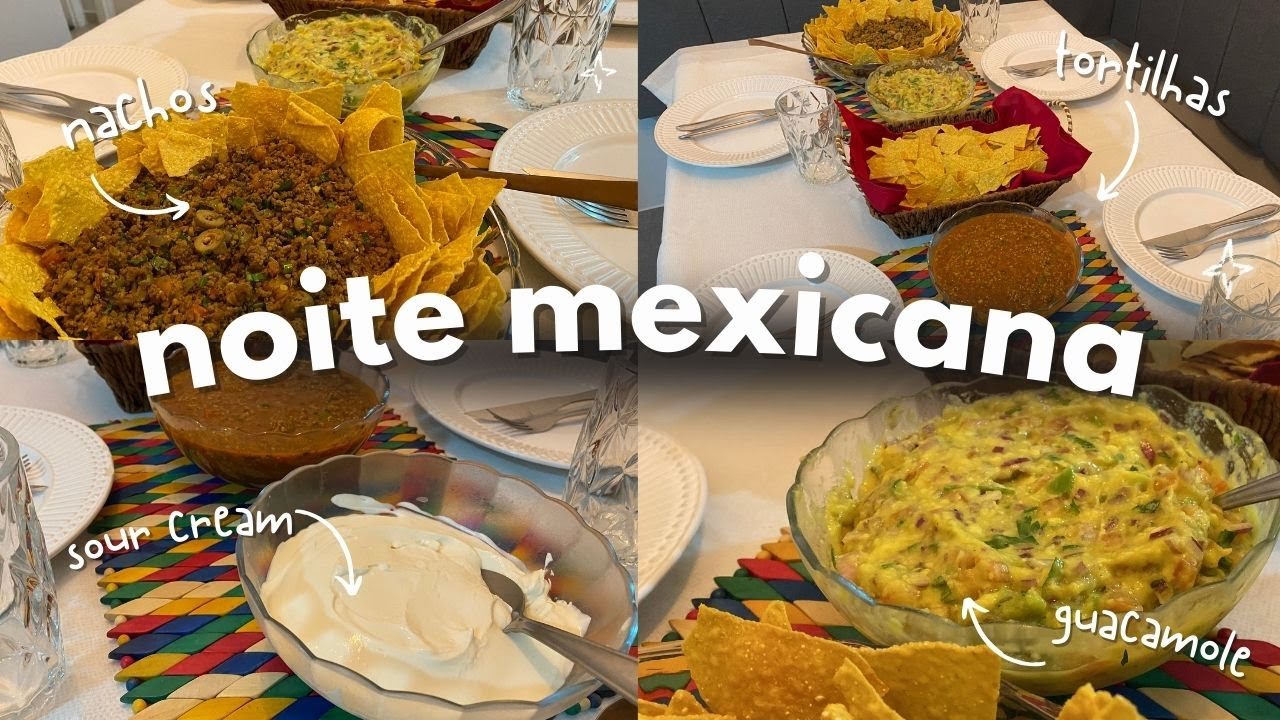 RECEBENDO EM CASA: fiz uma noite mexicana, receita de nachos, guacamole e molho sour cream, delicia!