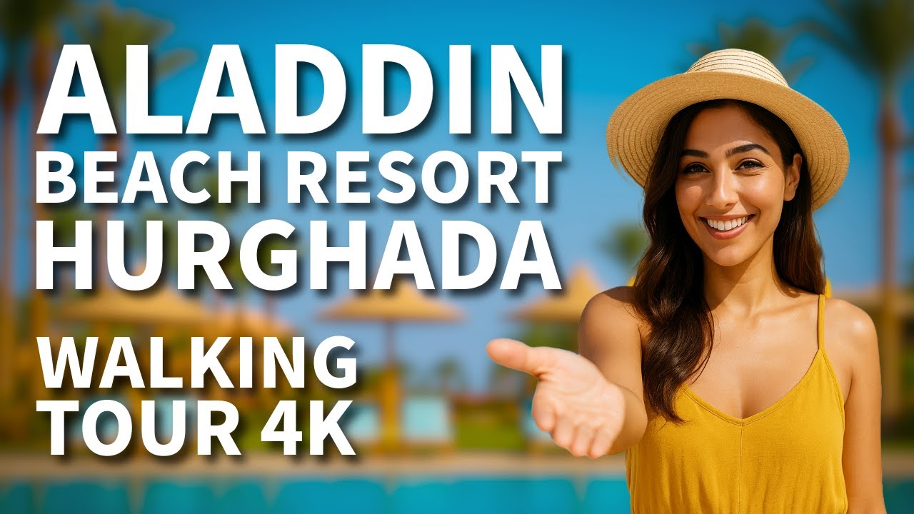 Aladdin Beach Resort Hurghada Egypt | Full Walking Tour 4K Lobby, Beach & Pools