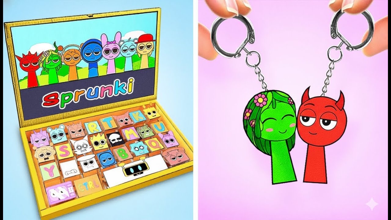 Sprunki Magnet Keychain ❤️ *Open COUPLE SPRUNKI Blind Boxes*