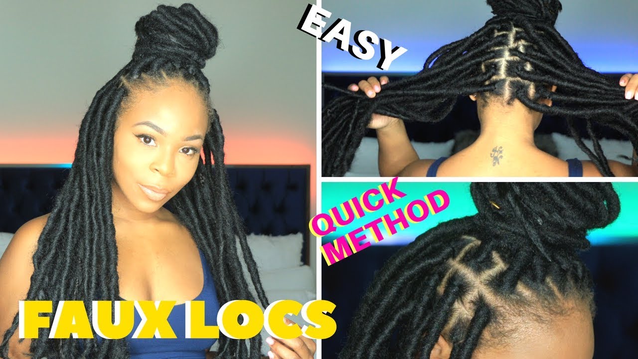 EASY & DETAILED Faux Loc Tutorial | No Cornrows |  Janet Collection 2X Mambo Rockin Locs