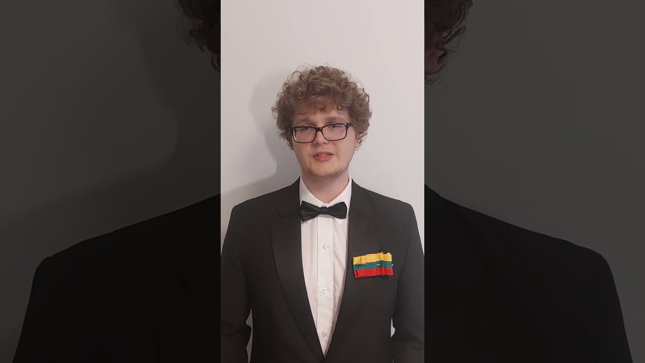 Ignas Dambrauskas (tenor) sings Lietuva Brangi (mus. J. Naujalis, lyrics by Maironis)