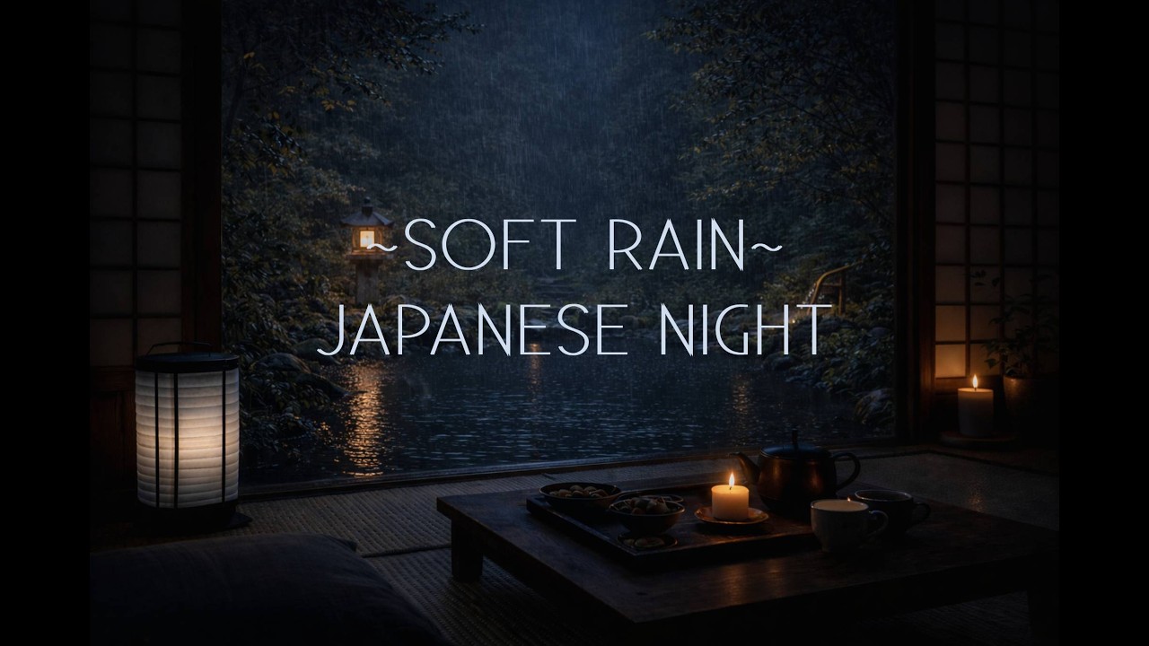 Soft Rain by Lantern Light 🌧 | Japanese Night for Sleep & Relax