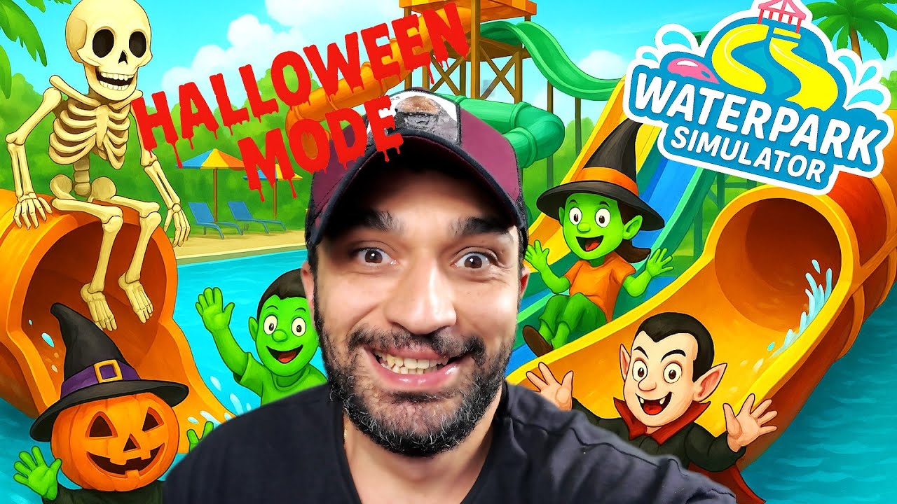 HAVUZU CANAVARLAR BASTI !!! HALLOWEN MODE | WATERPARK SIMULATOR |