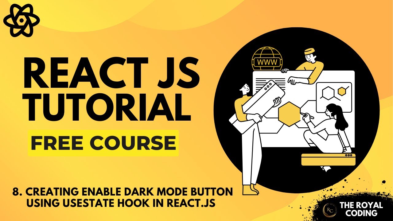 Creating Enable Dark Mode button using useState hook in React.JS | React JS Tutorials for Beginners