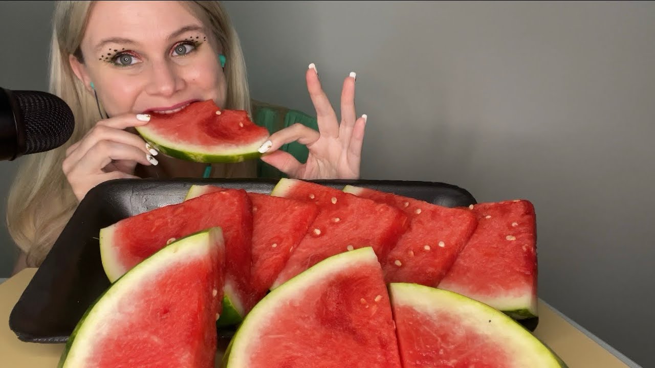 ASMR 🍉Хрустящий арбуз 🍉Блеск для губ 💄Мыло