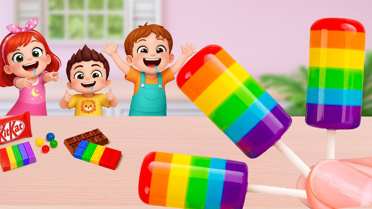 Miniature Rainbow Jelly Recipe 🌈 How To Make Mini Rainbow Jelly Fruit Decorating 💕 Little Yummy