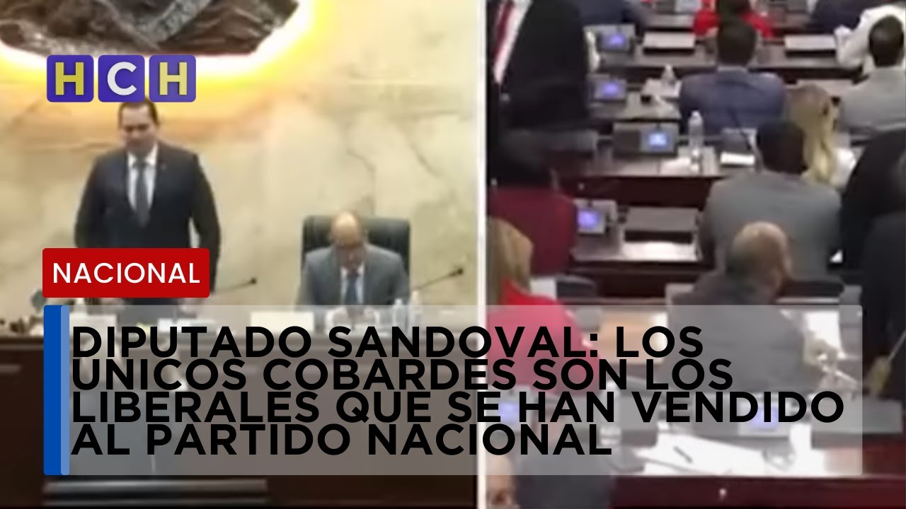 Diputado Sandoval:  Los únicos cobardes son los liberales que se han vendido al Partido Nacional