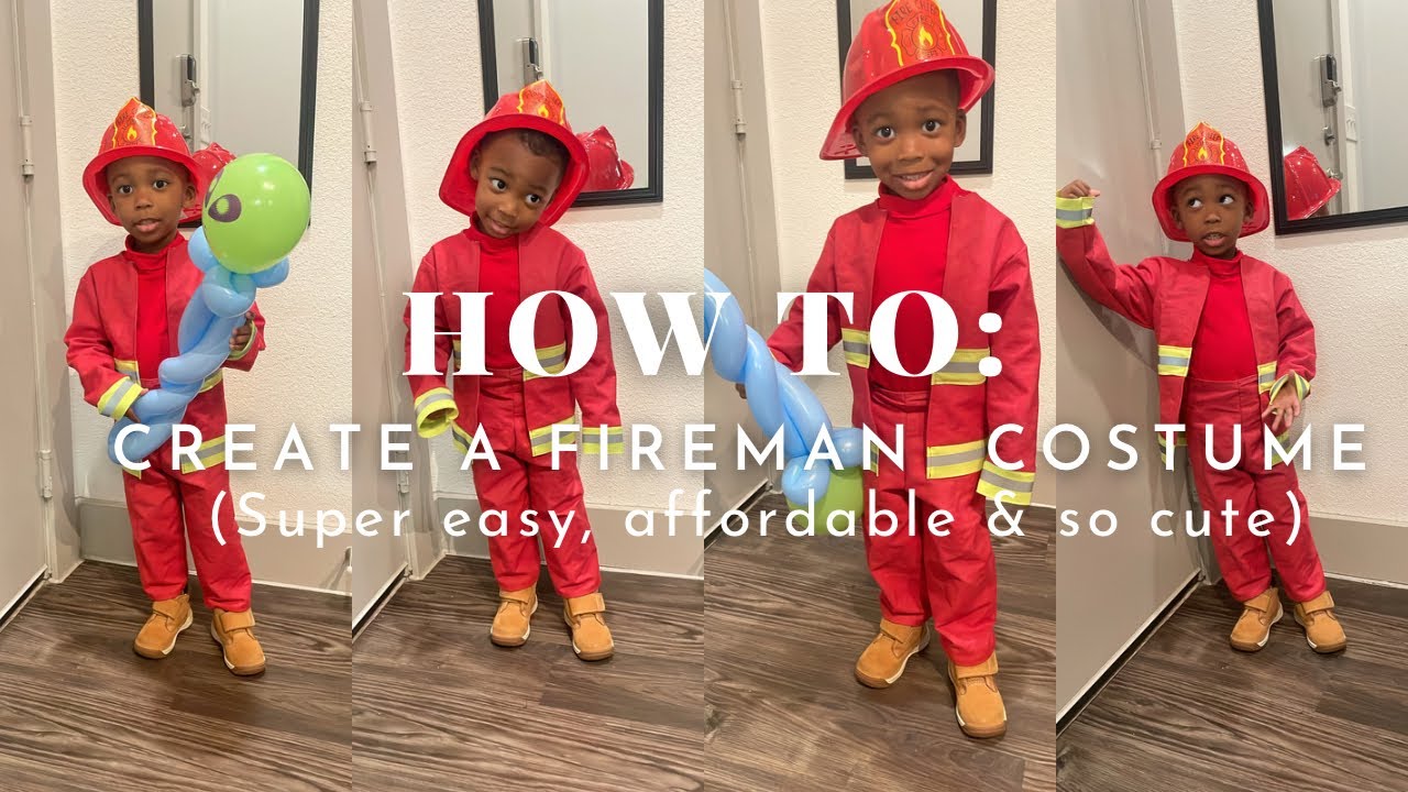 HOW TO : Make a Fireman Suit (easy, affordable,so cute)