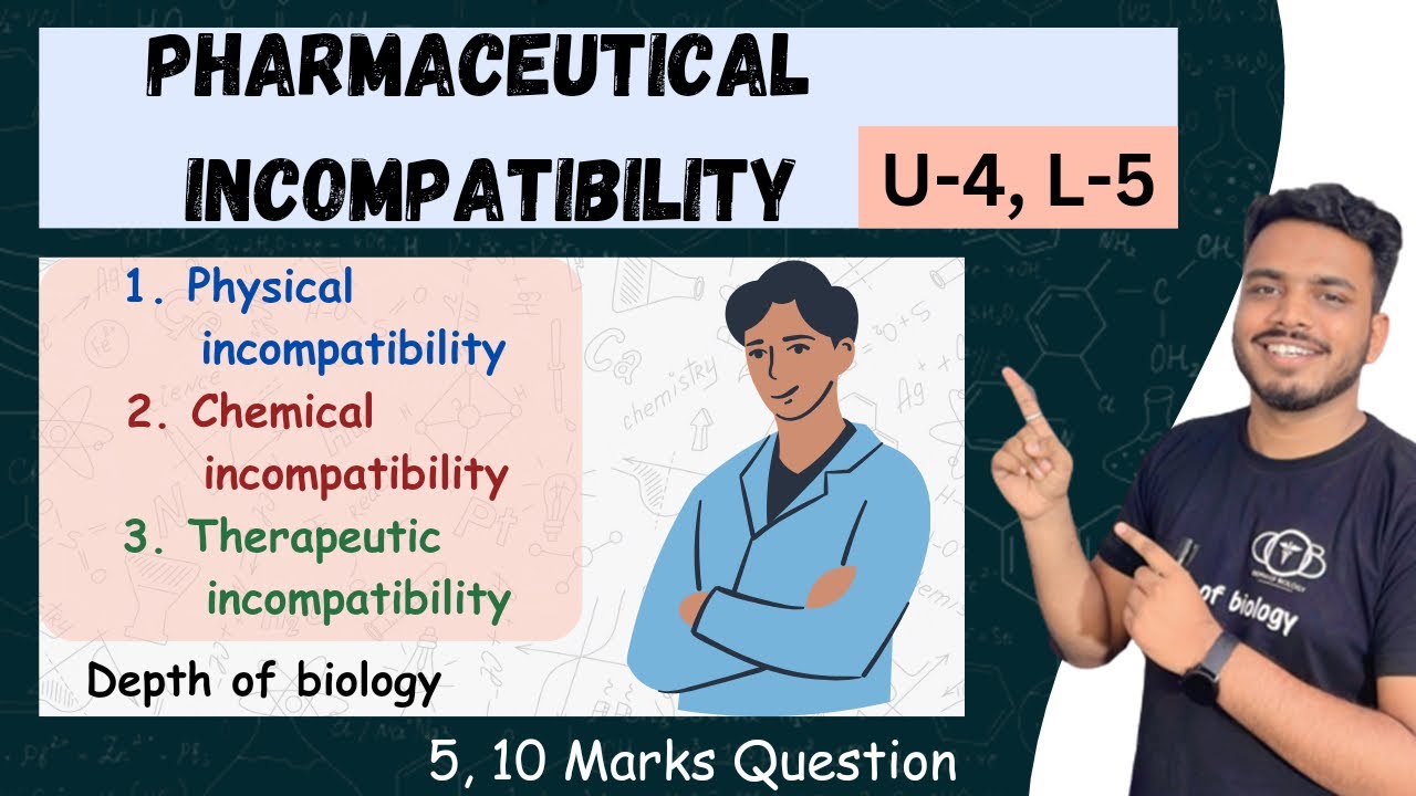Pharmaceutical incompatibilitie | physical incompatibility | chemical incompatibility | therapeutic