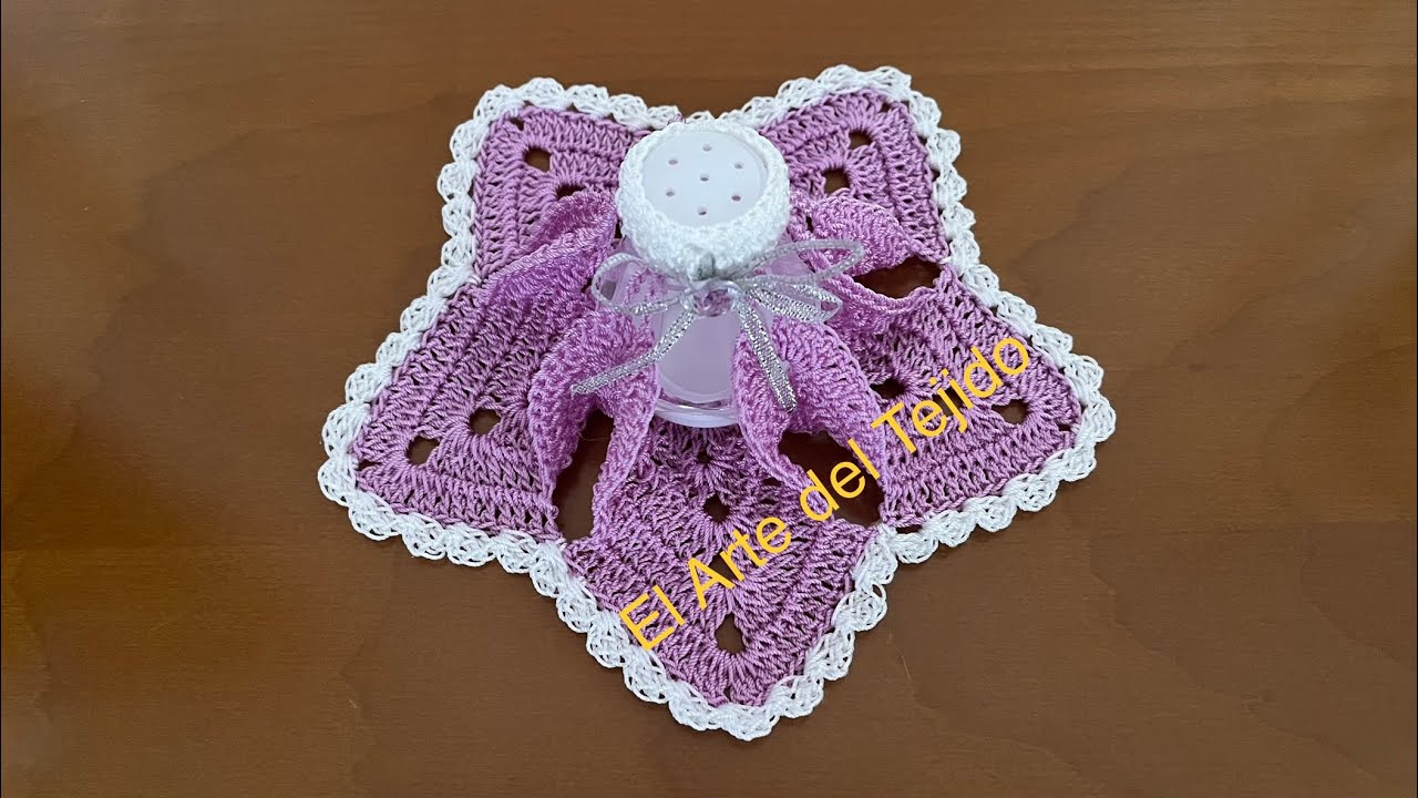 Funda para salero #3/tejida a crochet