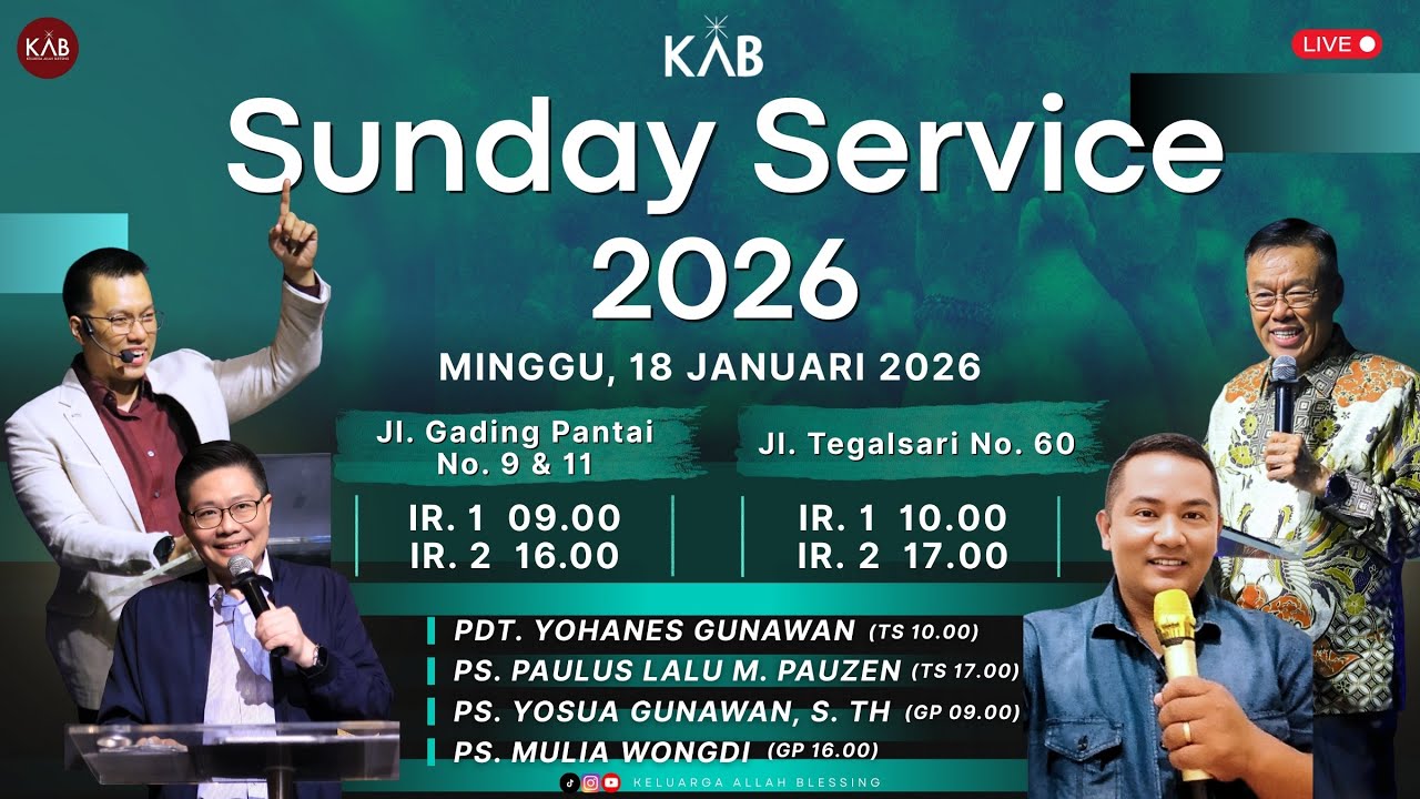 Sunday Service Tegalsari (10.00) 18 Januari 2026