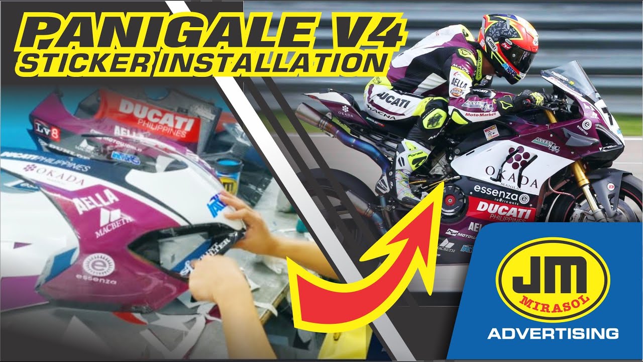 Access Plus Racing Ducati Panigale V4 Race Bike Sticker wrap Installation | JM Mirasol Advertising
