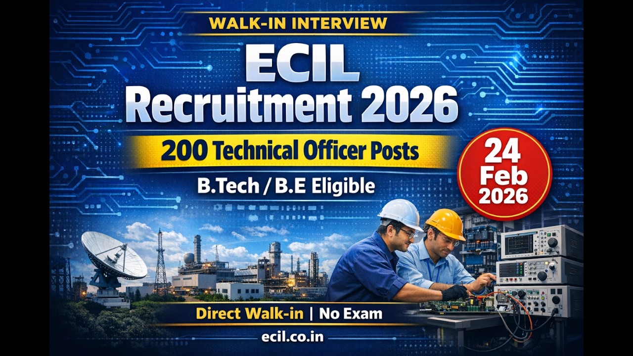ECIL Technical Officer Recruitment 2026 –Walk in for 200 Posts, #govtjobs #job #bihargovtjobs #exam