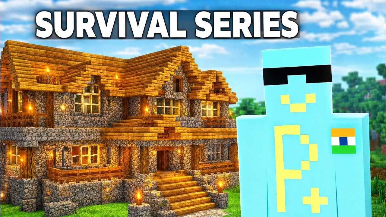 Minecraft Survival Series EP 2 | Survival House Build 🔥