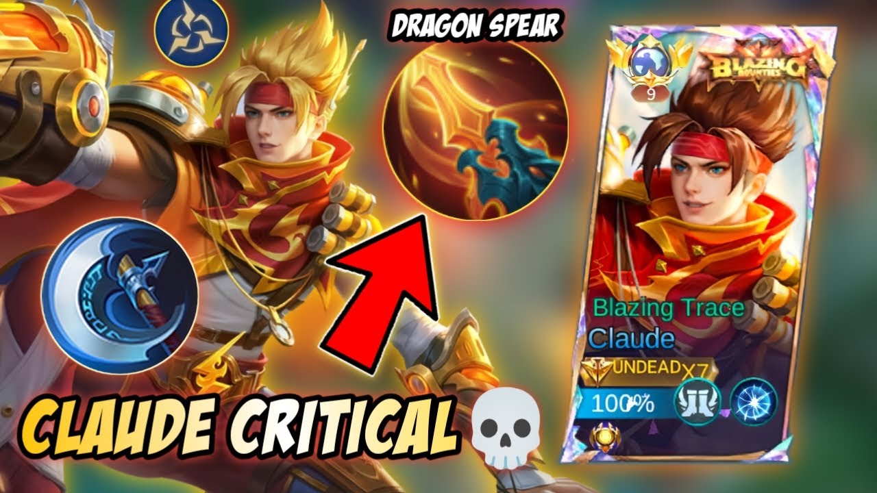 LANGSUNG JADI BUBUR💀CLAUDE CRITICAL DRAGON SPEAR! DAMAGENYA GAK NGOTAK! | TOP GLOBAL CLAUDE - MLBB