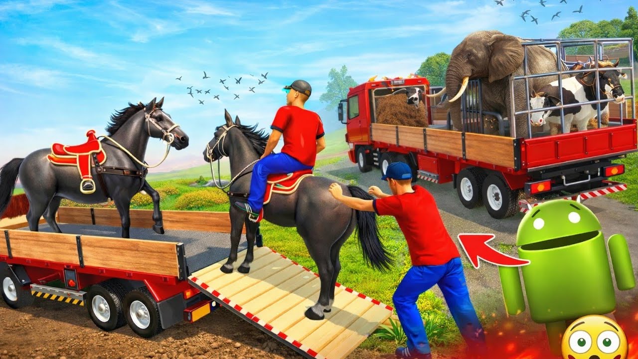 🔴🟢ANIMAL CARGO TRUCK DRIVING GAME 3D – ANIMAL TRANSPORT CARGO TRUCK 2025 – ANDROID GAMEPLAY🟡