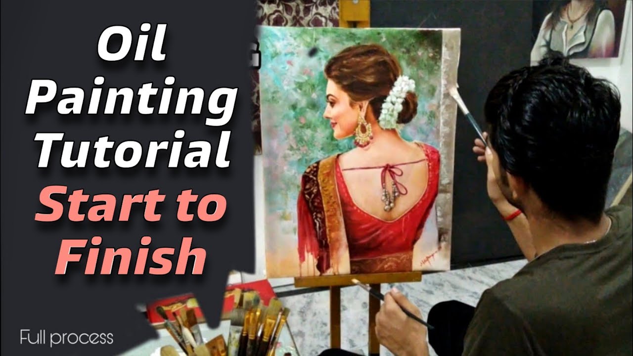 Oil painting tutorial for beginners /Easy technique for beginners
