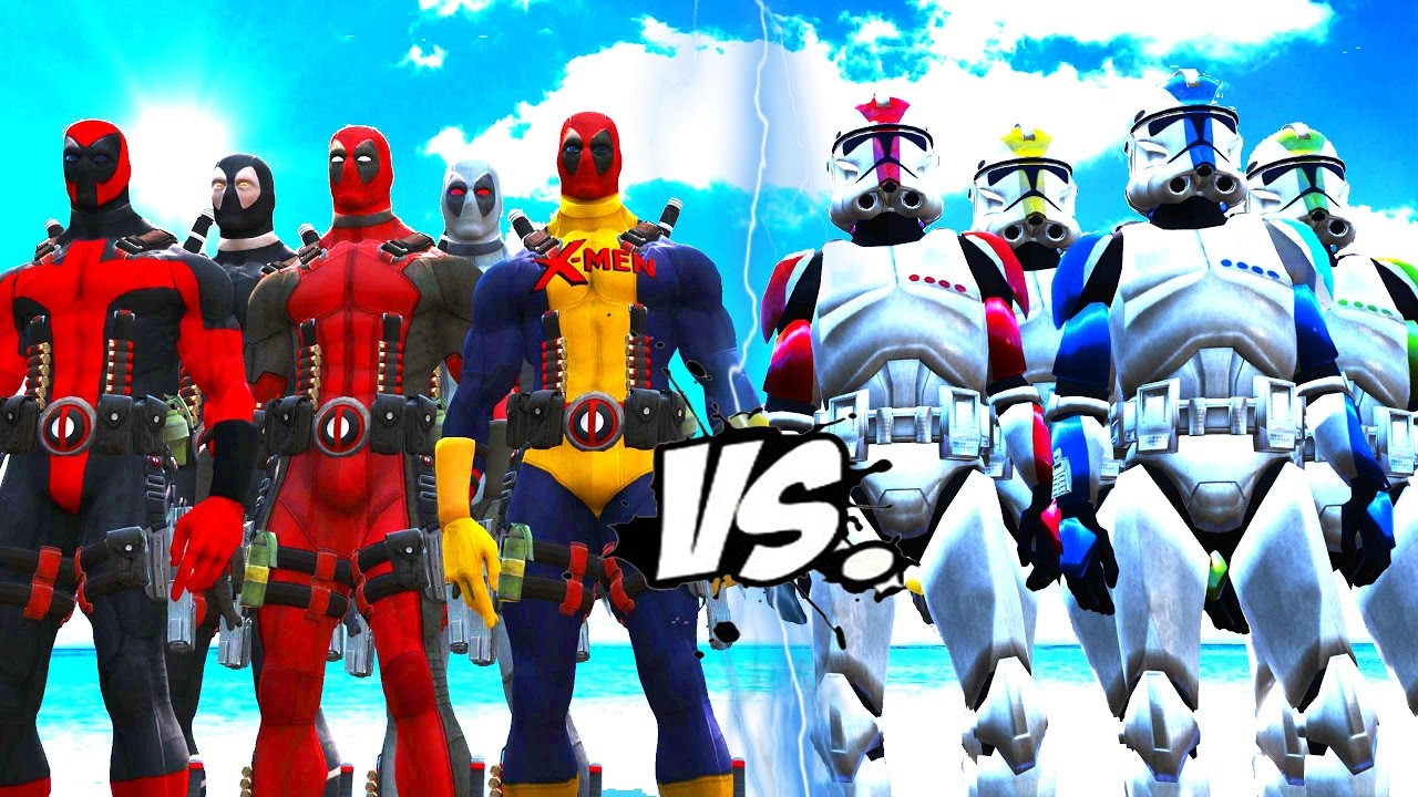 DEADPOOL TEAM VS CLONE TROOPER ARMY - EPIC BATTLE
