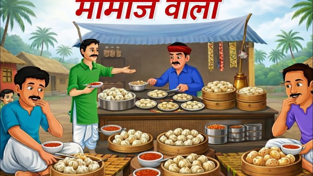 मोमोज वाला | MOMOZ WALA | HINDI KAHANIYA | HINDI STORIES | cartoon video | moral story