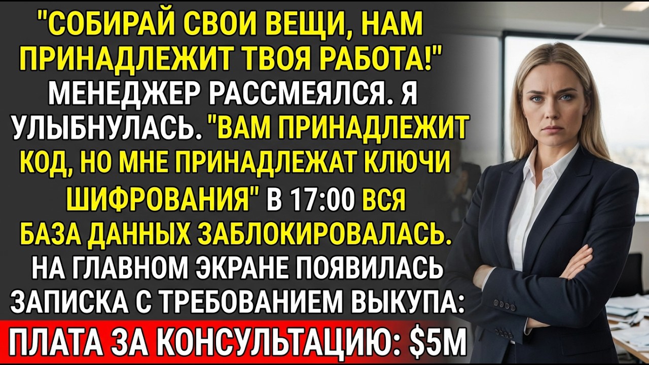 Уволили главу шифрования — она заблокировала всю базу ♟️ | Стратегическая месть