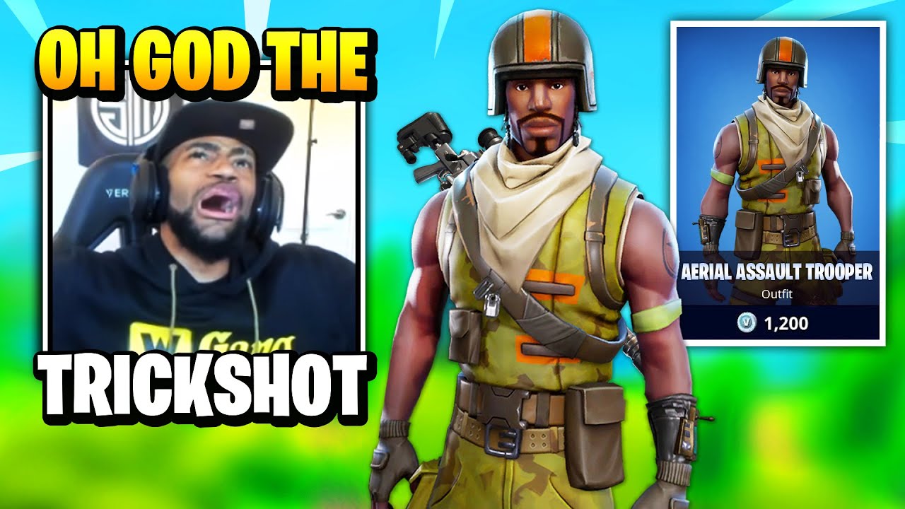 Daequan GETS TRICKSHOTTED By This Rare AERIAL ASSAULT TROOPER Skin | Fortnite Daily Funny Moments