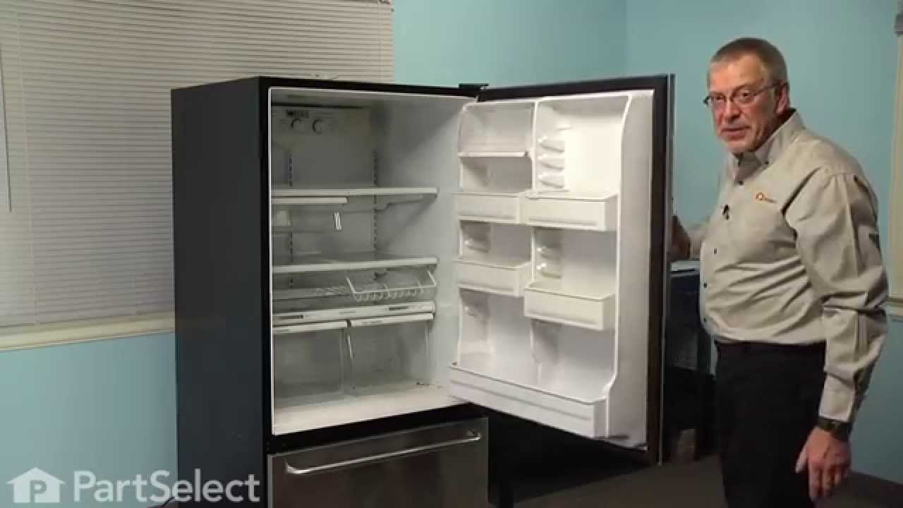 Refrigerator Repair - Replacing the Door Shelf End Cap - Left Side (GE Part # WR2X9295)