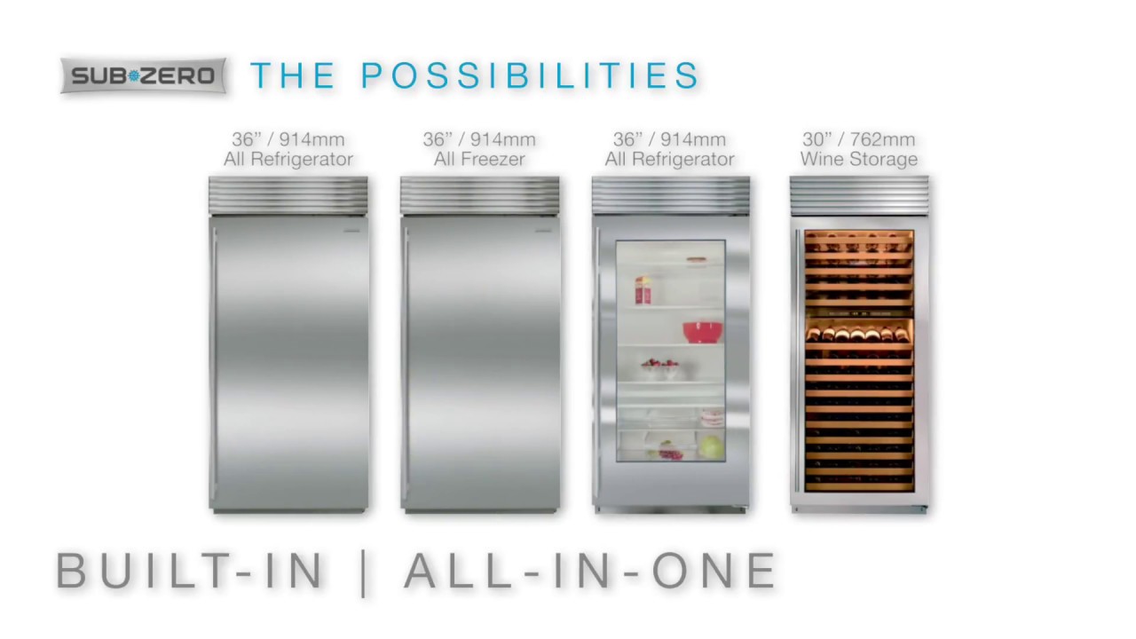 SubZero Refrigerator & Freezer Configurations | Built In, All In One, Wine Storage