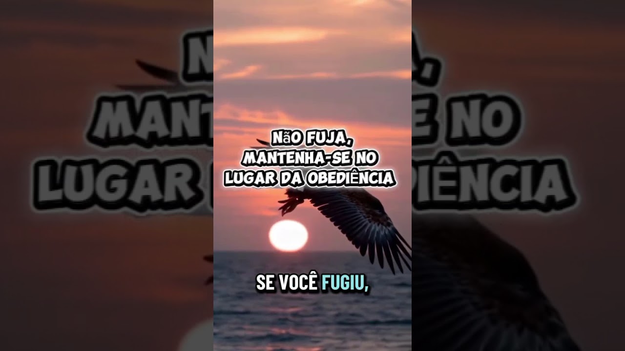 Devocional Diário 01732 - Não Fuja, mantenha-se no lugar da Obediência