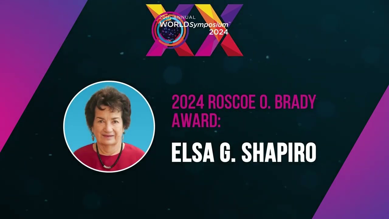 Elsa Shapiro, PhD Receives the 2024 Roscoe O. Brady Award at WORLDSymposium 2024