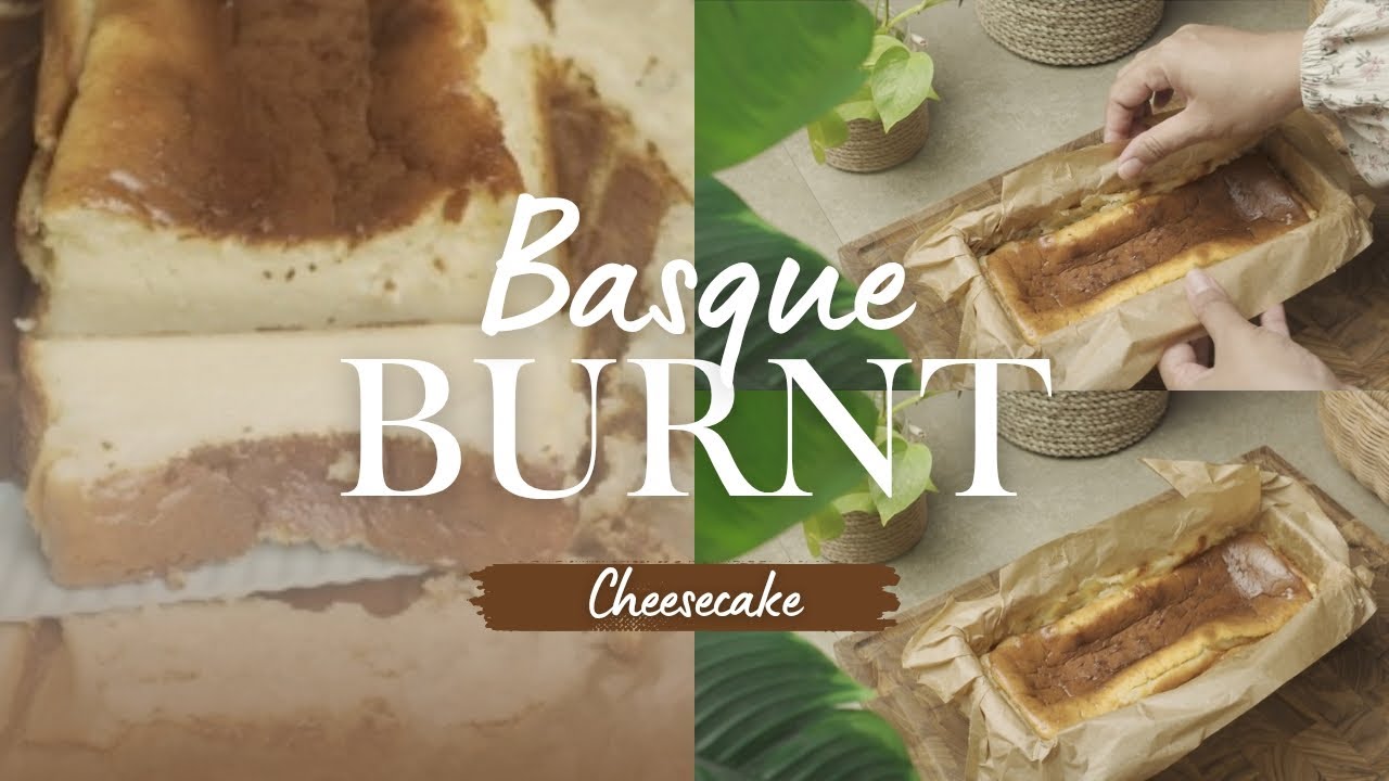 Cara Buat Basque burnt cheesecake lumer di Dalam, Gosong cantik di Luar