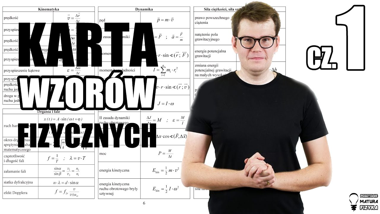 KARTA WZORÓW - MATURA FIZYKA cz.1