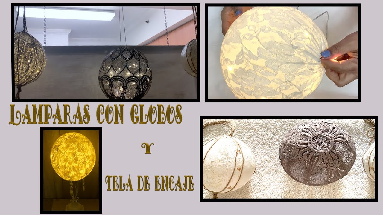 Como Hacer Una Lampara Con Globos Y Tela Diy