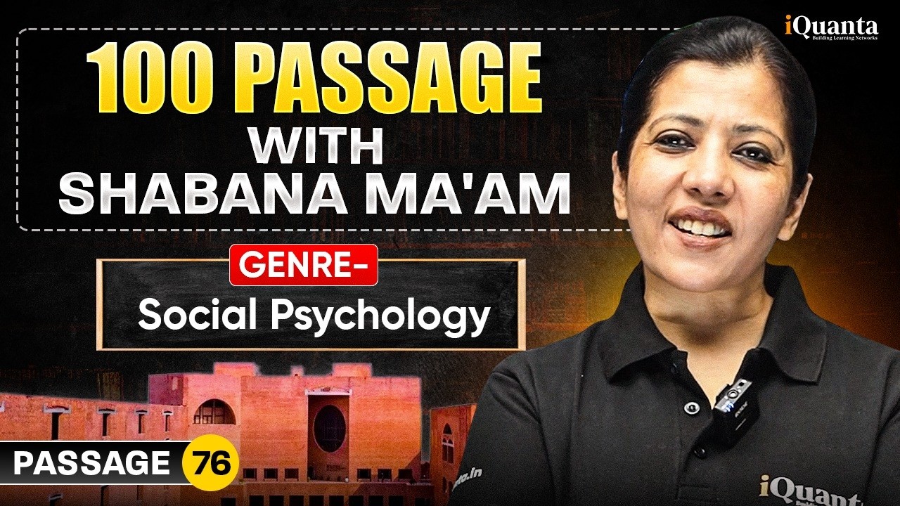 CAT RC Practice- 76 | 100 Passages with Shabana Ma'am | CAT VARC Playlist