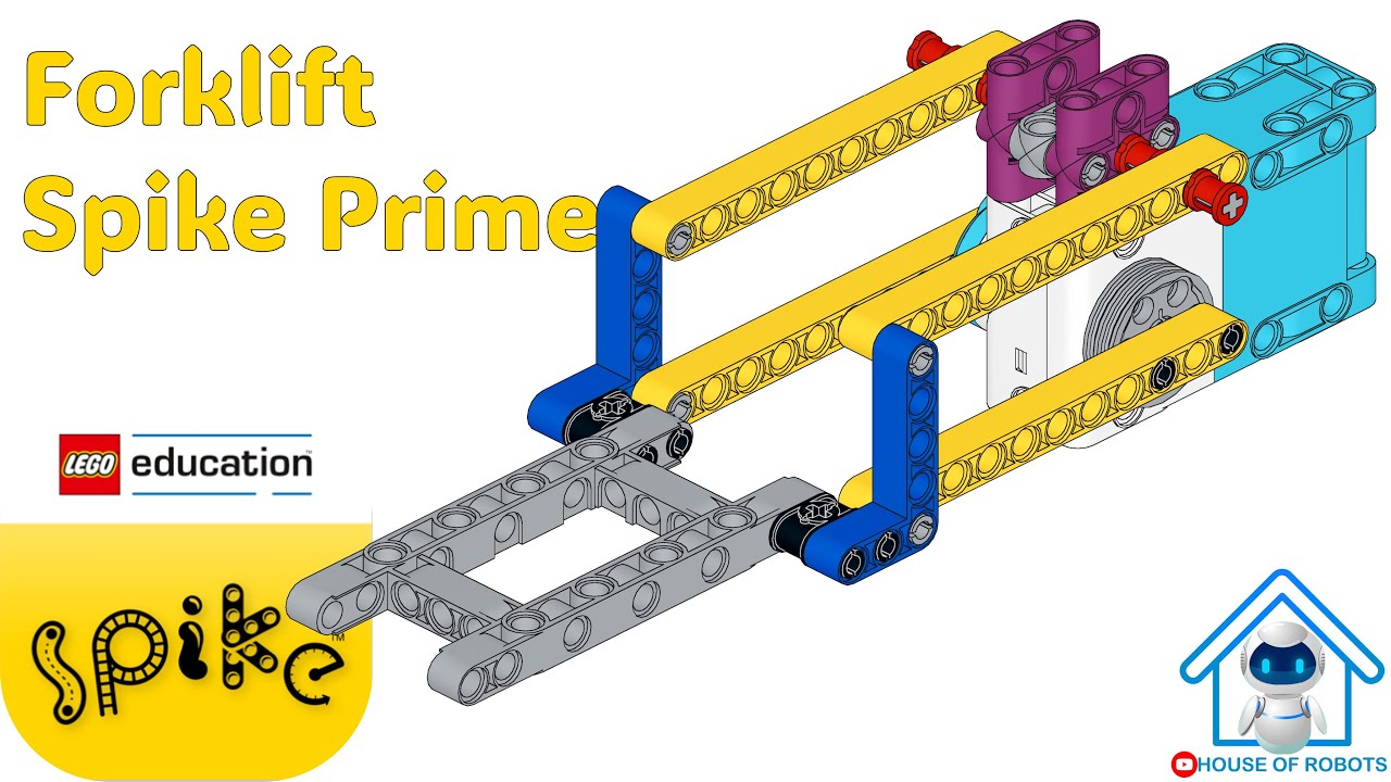 Forklift Spike Prime Lifting Mechanism arm Elevator with steps #house_of_robots #lego #legorobotics