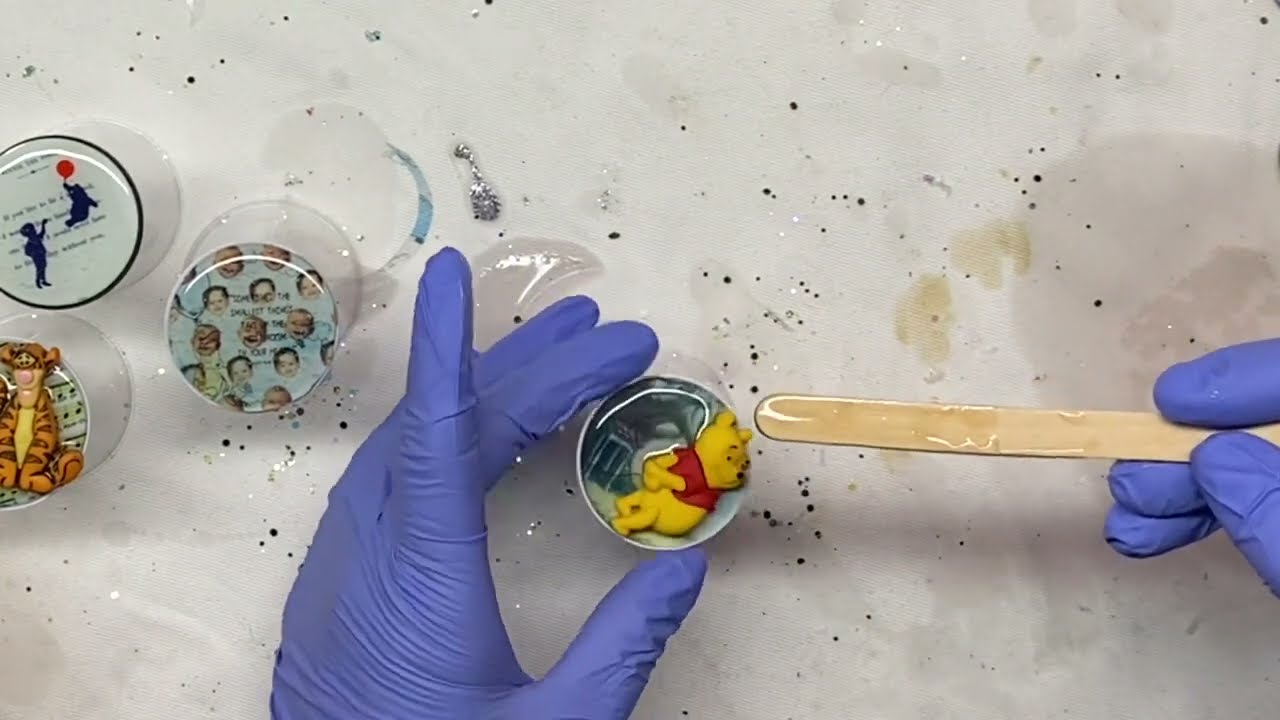 Winnie the Pooh sublimation ￼and epoxy pop socket phone grips