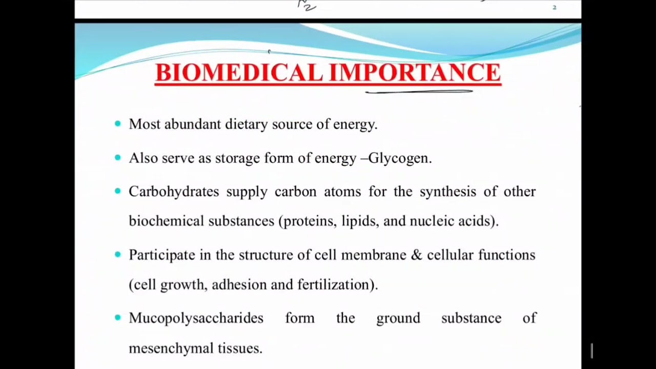 P1  intro carbohydrates metabolism علاج طبيعي ماست