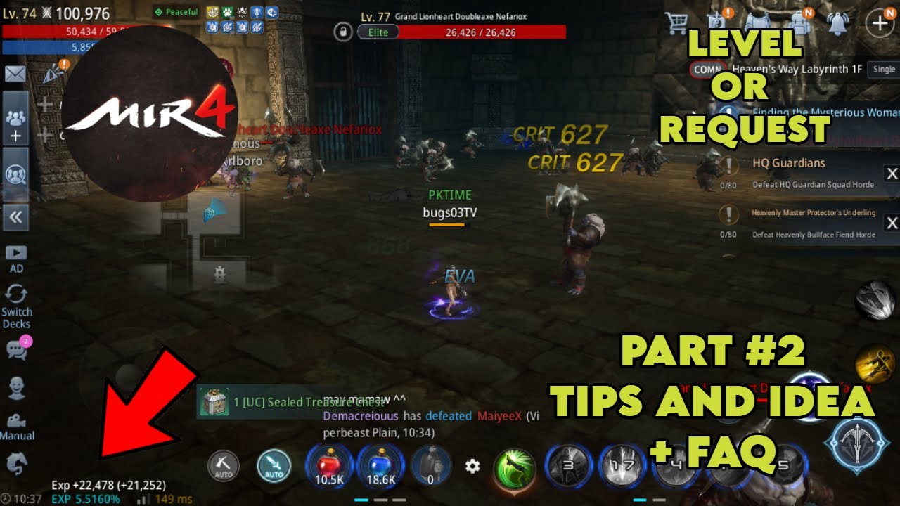 MIR4 - TIPS AND IDEA PART 2 ( PARA SA MGA NEWBIE ) IPIT LEVEL NO PROBLEM