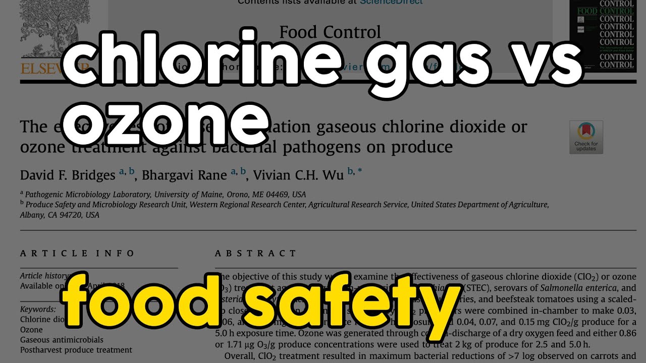 Chlorine dioxide vs ozone for food disinfection