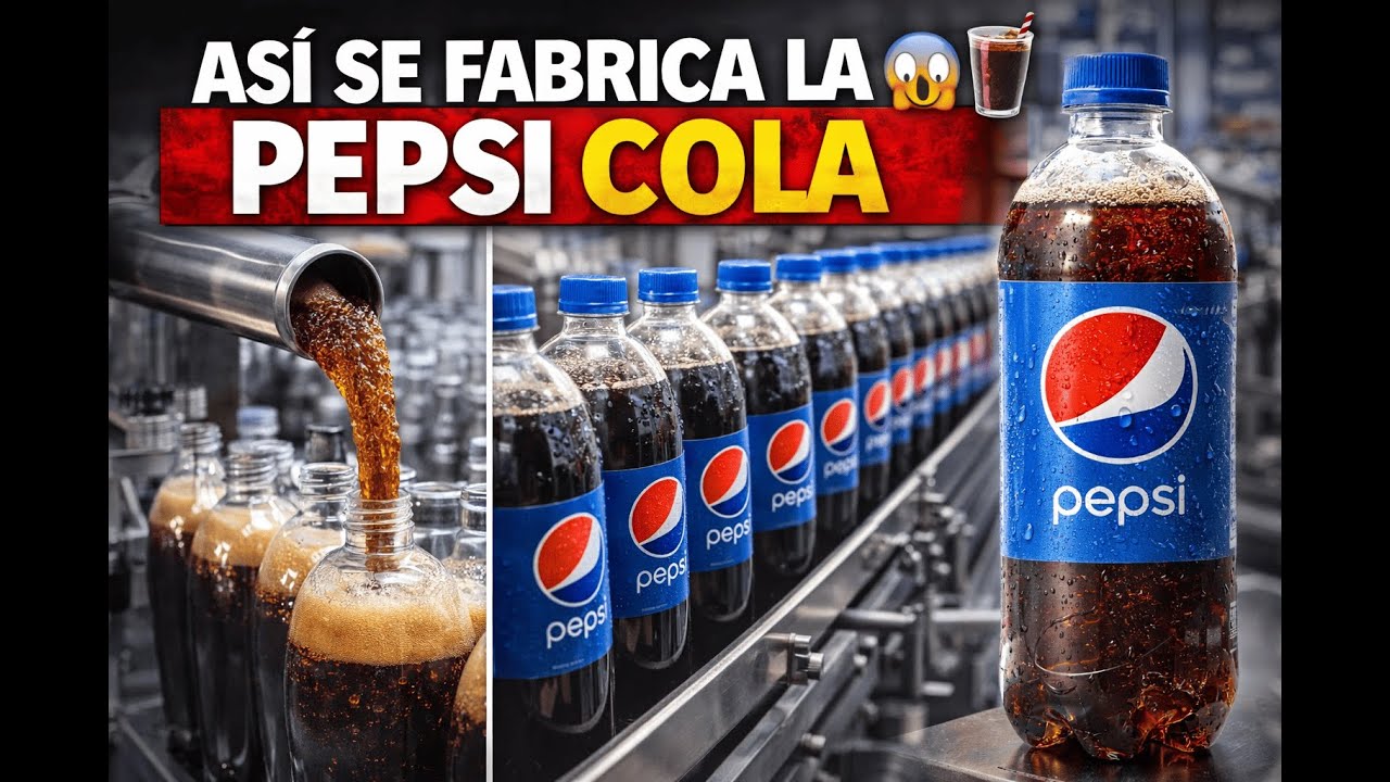 ASÍ SE FABRICA LA PEPSI COLA 😱🥤 El proceso industrial que no conocías