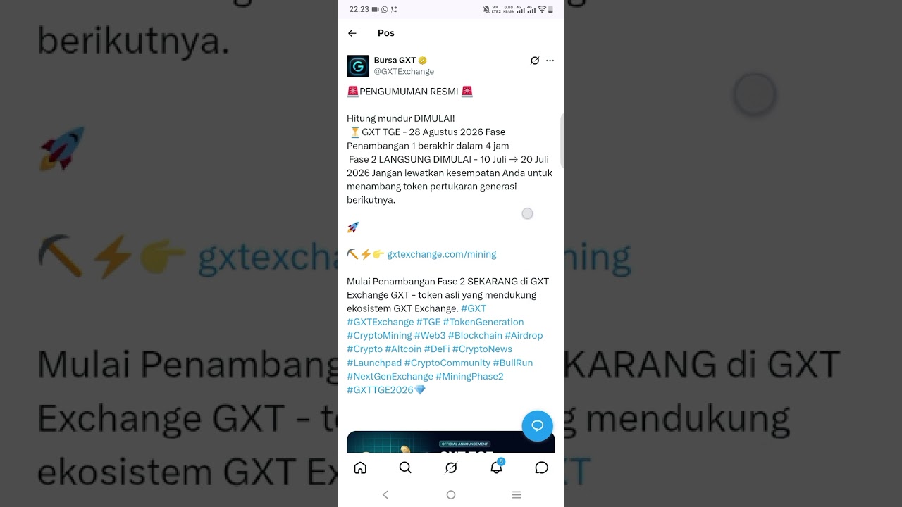 AIRDROP GXT EXCHANGE TGE 28 AGUSTUS 2026 