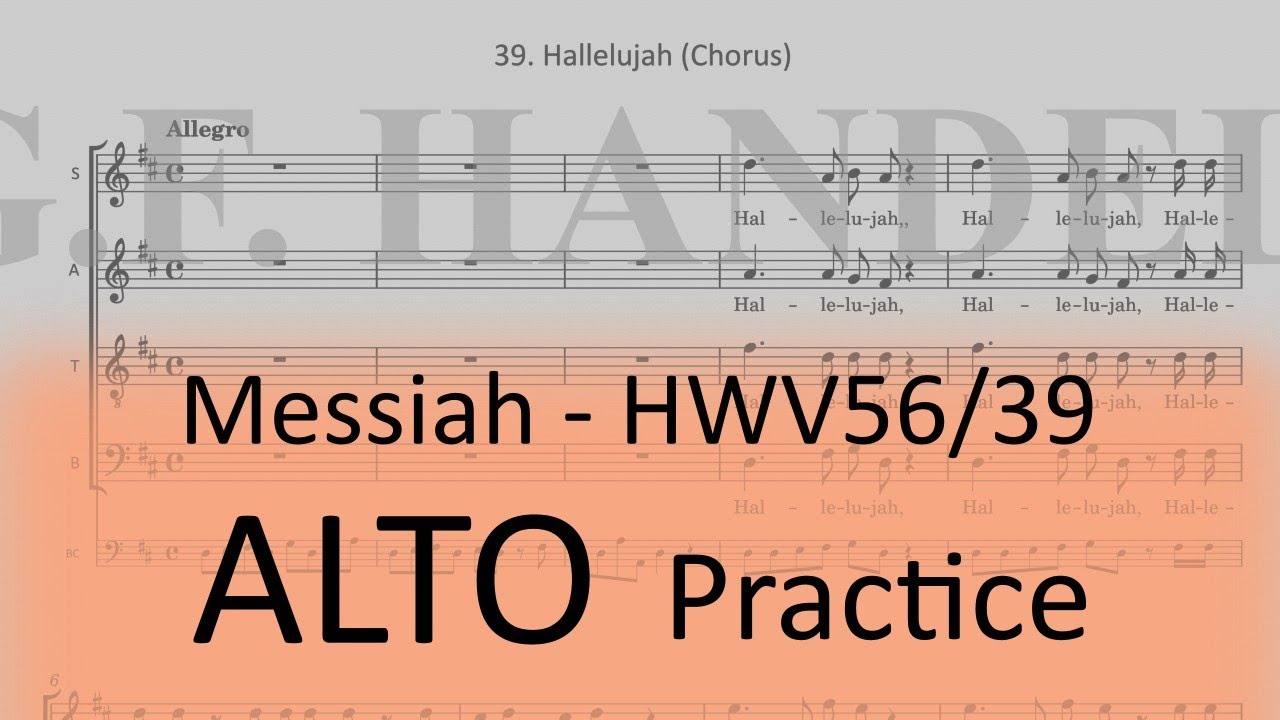 HWV56/39. Hallelujah (Chorus) - Alto practice
