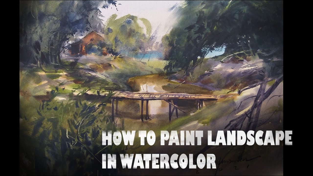 How to Paint Landscape in Watercolor | Watercolor by  madhusudan das