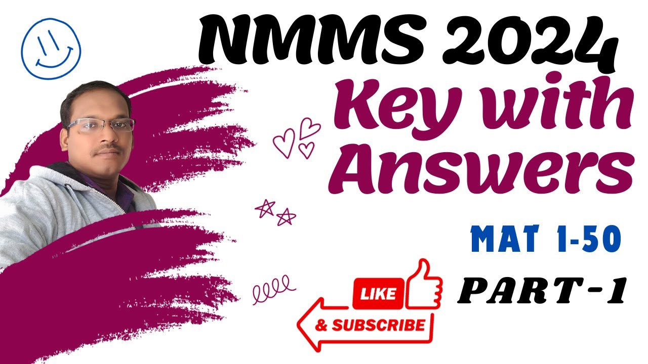NMMS 2024 Paper Key With Explanation  By Telugu eTutor | Part-1 | 01-50 Questions