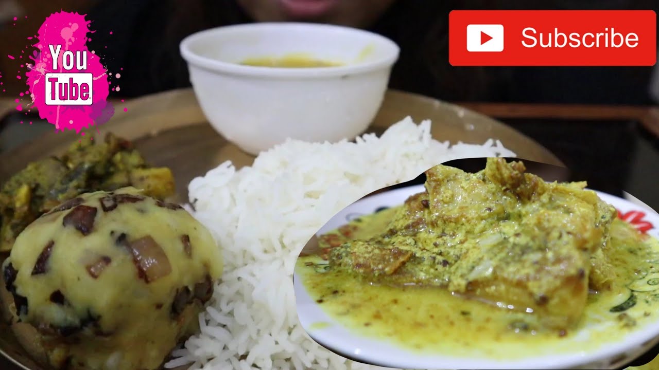 Eating Show Rice, Aloo Vorta, Mixed Veg, Rohu Fish | Poulami ASMR
