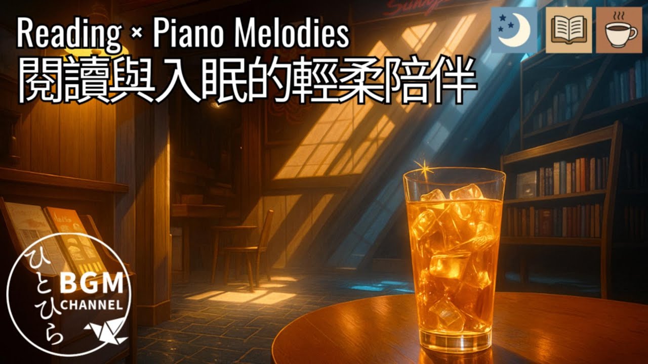 午後書香 × 鋼琴旋律｜閱讀與入眠的輕柔陪伴 Afternoon Reading × Piano Melodies｜Gentle Companion for Study & Sleep