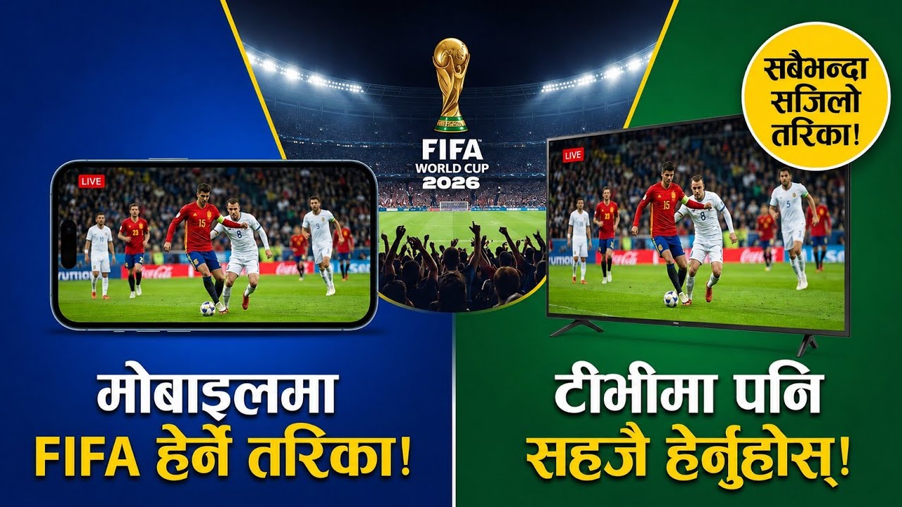 FIFA WORLD CUP 2026 || नेपाल बाट FIFA world cup 2026 हेर्ने तरिका 